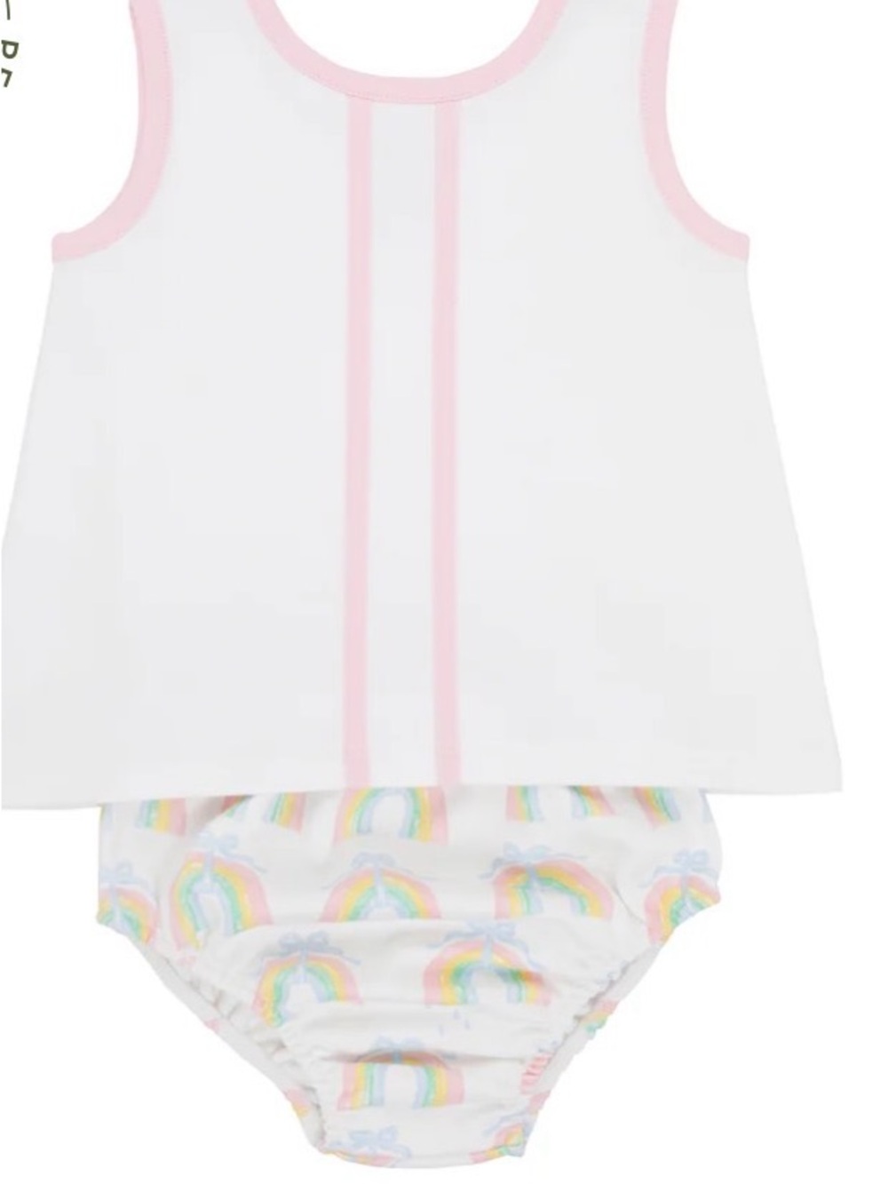 Cream & Pink Set with Rainbow Bottoms